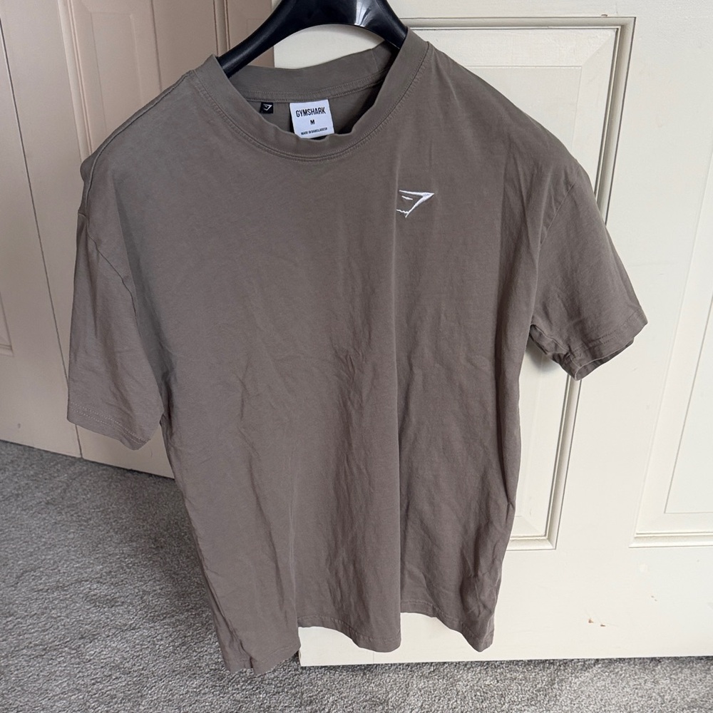 Gymshark Men's Taupe Short Sleeve Tee